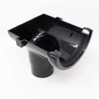 FloPlast uPVC 112mm Black Stopend Outlet